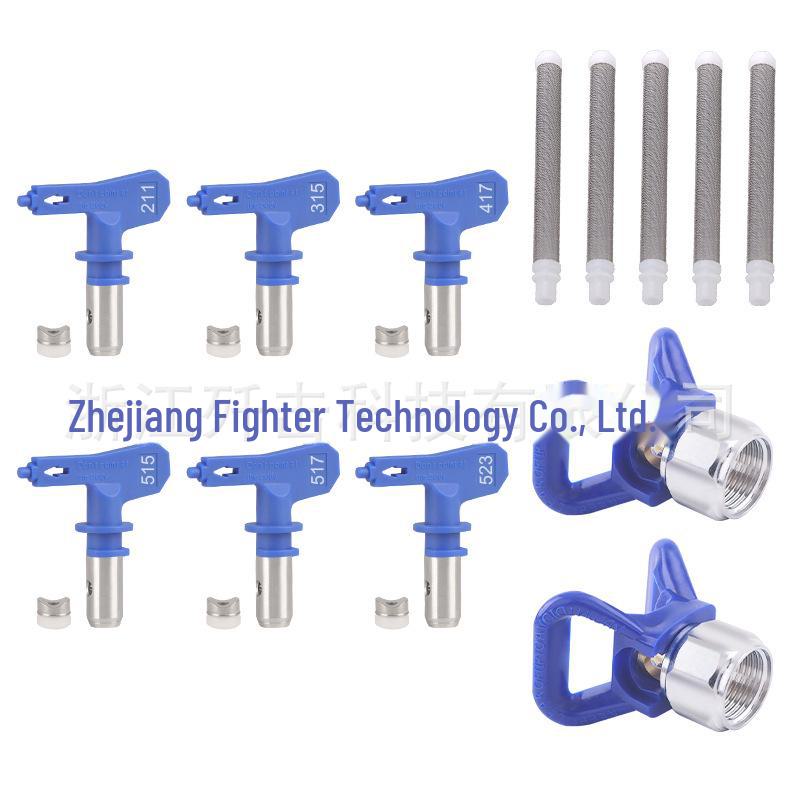 Комплект безвоздушного распылителя высокого давления: Форсунка, седло «утконос», труба, фильтр распылителя, удлинительный стержень.