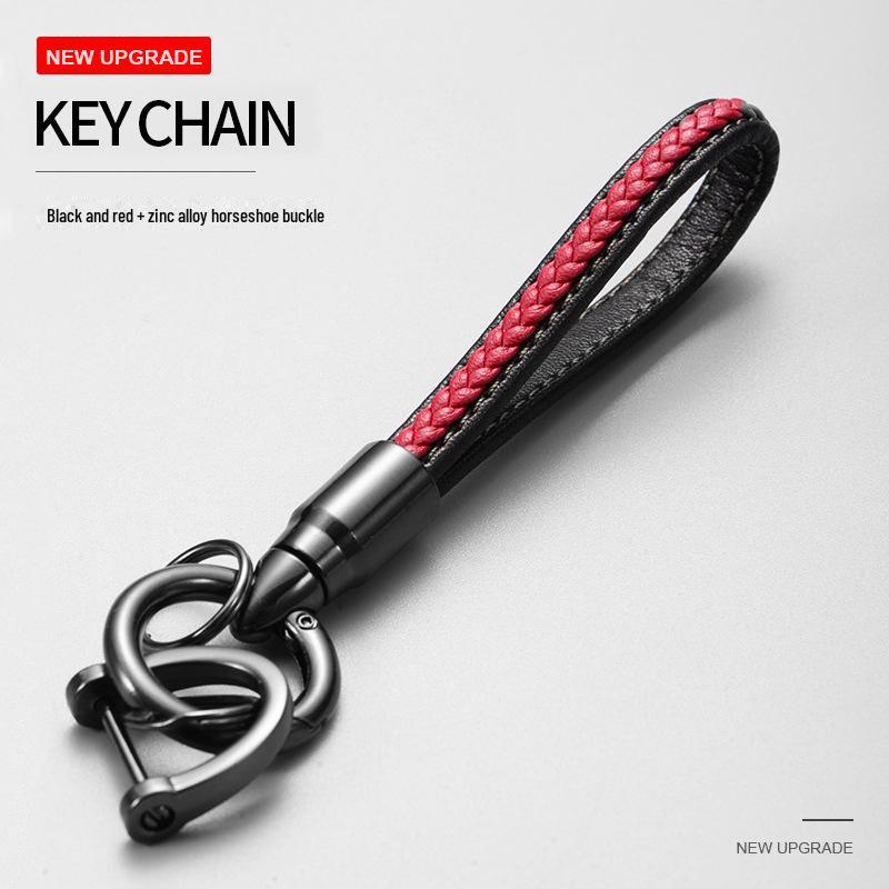 Кожаный браслет ручной работы, брелок для ключей в машину, подвеска для пар - модный брелок унисекс