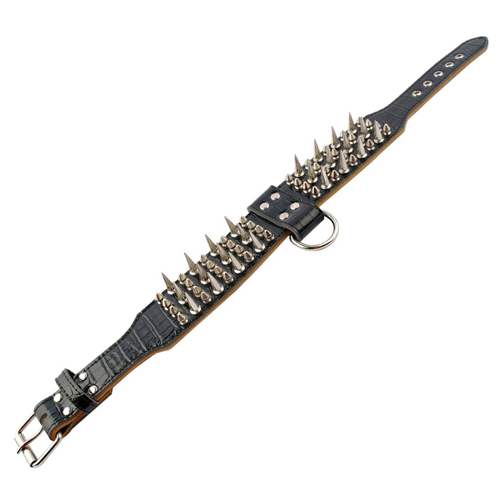 Кожаный ошейник с шипами для больших собак