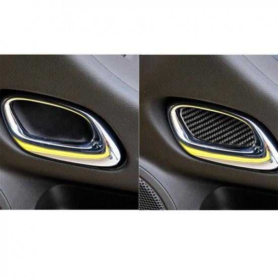 Carbon Fiber Interior Door Handle Bowl Cover Trim For Chevrolet Camaro 2010-2015