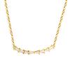 Waterproof 18K Gold Plated Stainless Steel CZ Cubic Zirconia Necklace Women Trendy Geometric Pendant Jewelry