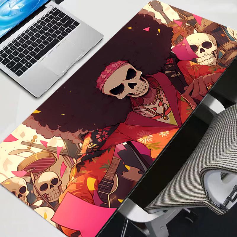 New Mouse Pads Big One Piece Roronoa Zoro Gamer Gaming Accessories Speed Keyboard Rubber Lock Edge Desk Mat Laptop Mousepad