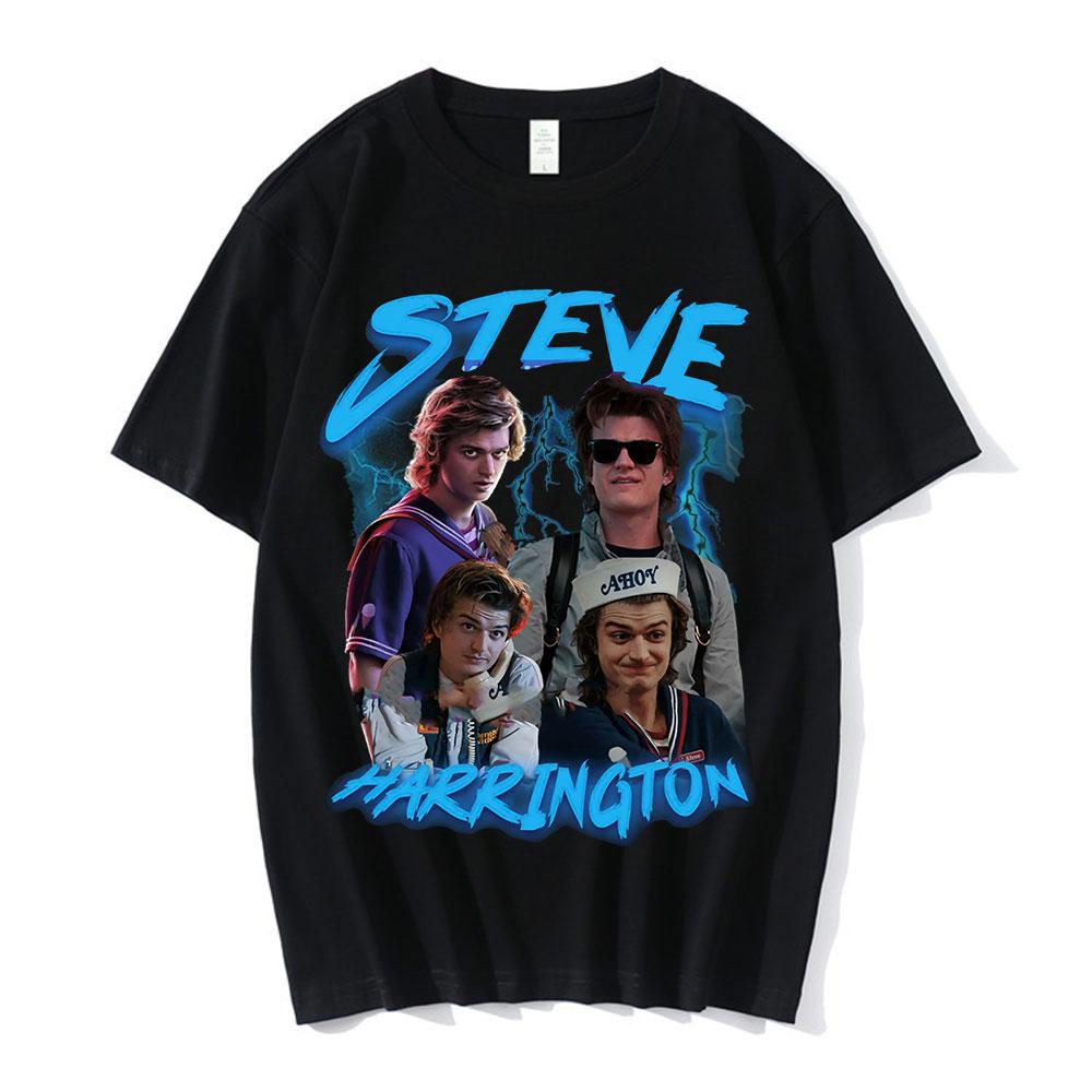 Steve Harrington Tshirts Unisexs Harajuku Graphics Print Tshirt Short Sleeve Cotton Oversize Streetwear Unisex T Shirt