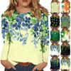 Рубашки с длинным рукавом для женщин Милые принты Футболки Блузки Повседневные Большие размеры Базовые топы Пуловеры Рождественские
