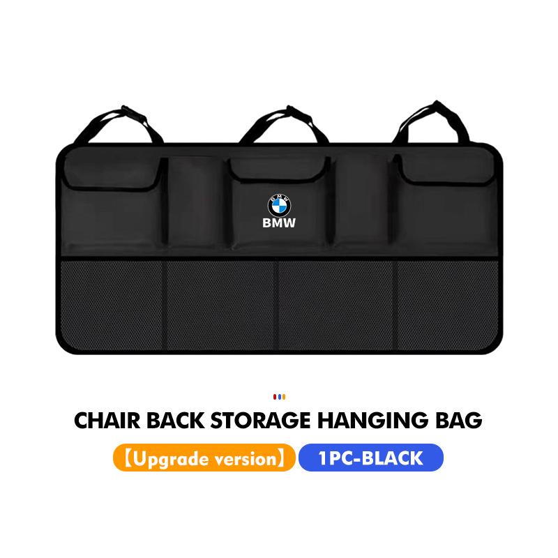 XJVYV1 For BMW 2025 Hot Car Seat Back Trunk Rear Seat Hanging Multi-Pocket Storage Bag For BMW X3 X5 M5 M3 E46 E90 E60 F10 E39 F30 E36