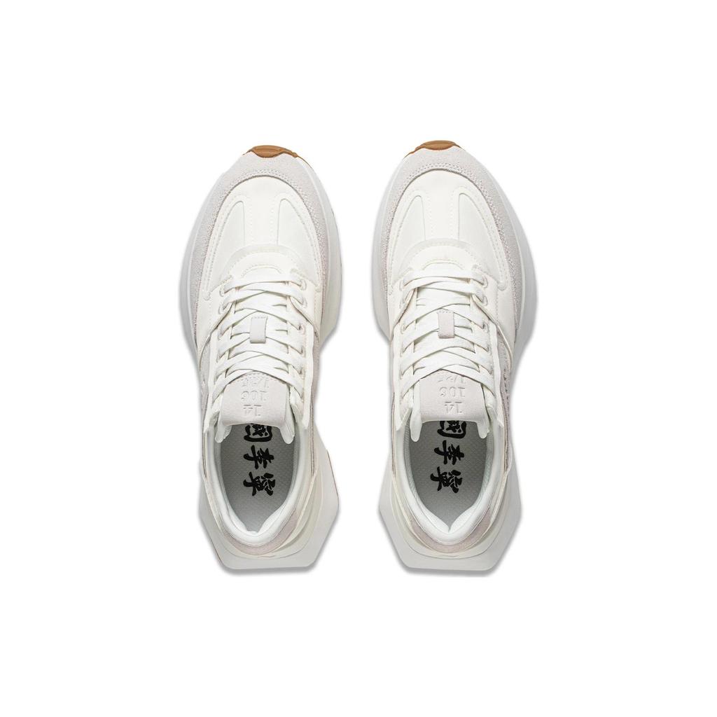 Li Ning 001 Vntg Легкие износостойкие низкие беговые кроссовки Женские Белый AZGT034-1