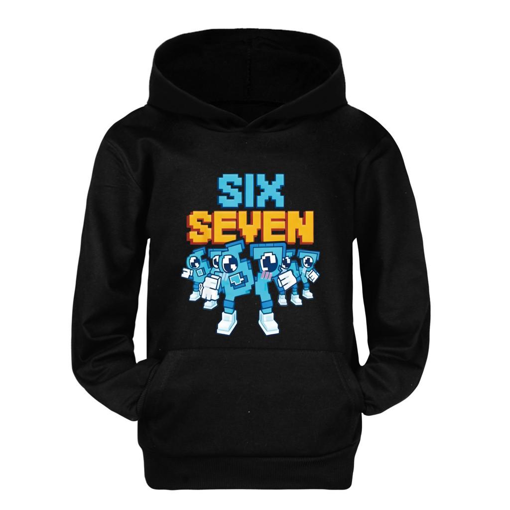 5195 Детская толстовка с длинными рукавами Steal a Brainrot 67 Six Seven с принтом, повседневная, для мальчиков и девочек.