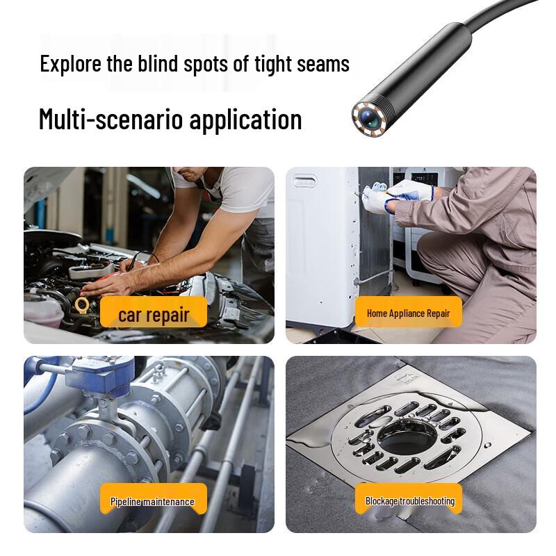 20M Industrial Waterproof Endoscope Camera with HD Display