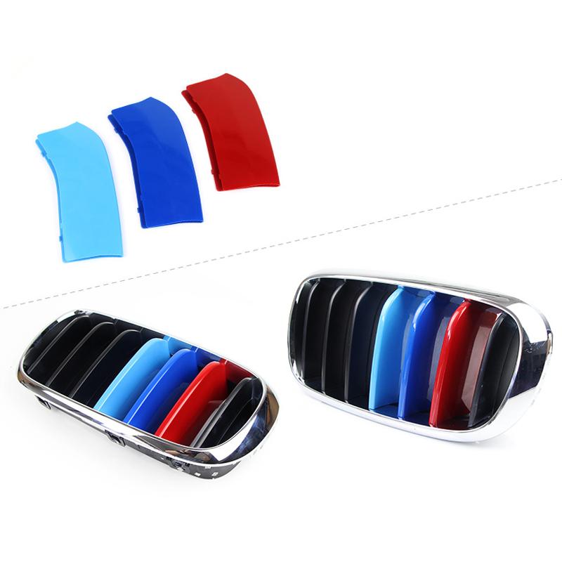 3 шт. M цвет ABS гриль Решетка для почек Чехлы для BMW X5/X6 2014-2016