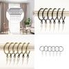 Metal Curtain Drapery Hanging Rings With Plastic Hooks For Curtains And Rods