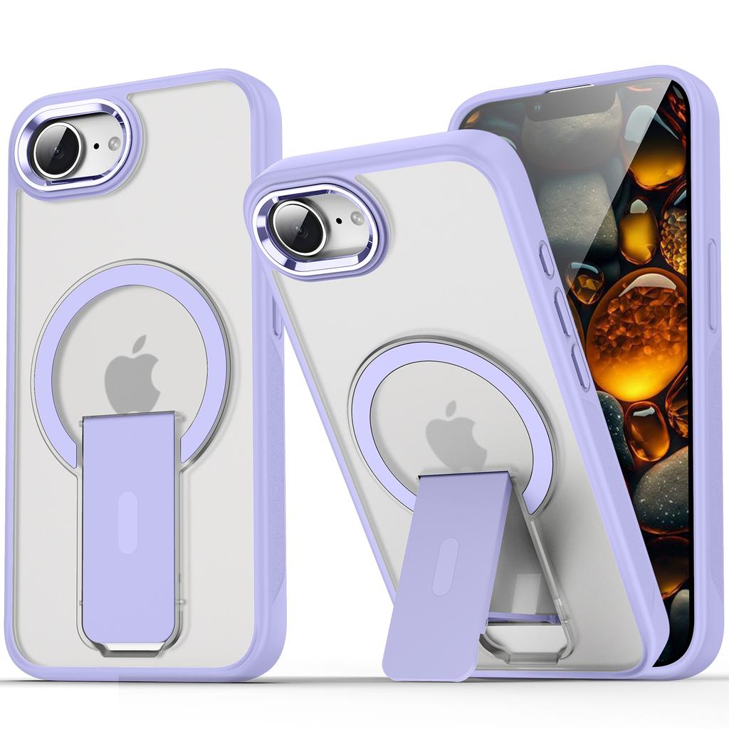 For iPhone 16e Case Compatible with MagSafe PC + TPU Phone Cover with Kickstand