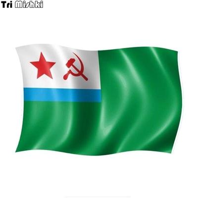 Tri Mishki WCS745 # 12x17,6 см пограничный флаг СССР ВМФ автомобильная наклейка ПВХ красочные наклейки аксессуары для мотоциклов наклейка