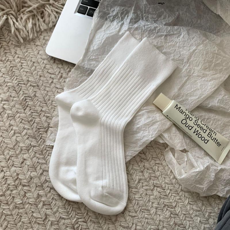 Женские Новые Осенние Товары Все Виды Повседневные Однотонные Носки-трубы с дымкой