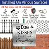 2D Flat, 1pc Vintage Aluminum Dog Paw Decoration Plaque - Cute Puppy Wall Decor Suitable for Farmhouse, Porch, Garden - Dog-Themed Outdoor