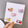 5pcs/set Mini Baby Hair Clip Cute Cartoon Floral Fruit Hairpin for Toddler Girls Small Kawaii Bang Side Clip Hair Accessories