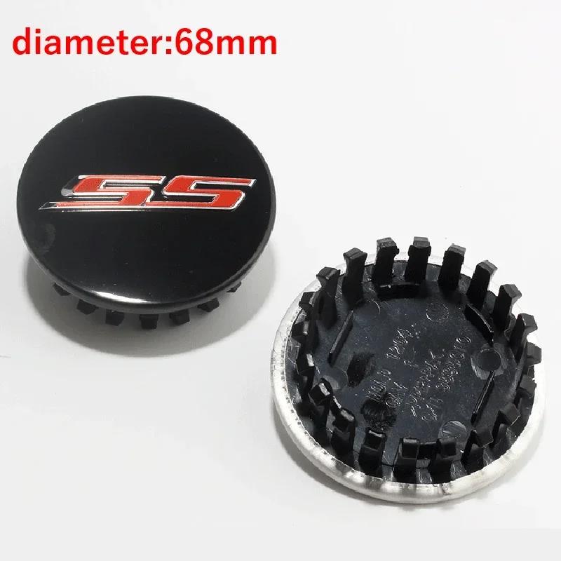 Modification for Chevrolet CAMARO SS Logo Corvette 4PCS 68mm Car Wheel Center Covers ABS Tires Hub Caps Replaced Decoration