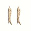 Vintage Leaf Ear Climber Feather Earrings Ear Crawler Ear Sweep Minimalist Jewelry for Daily Causal Decor