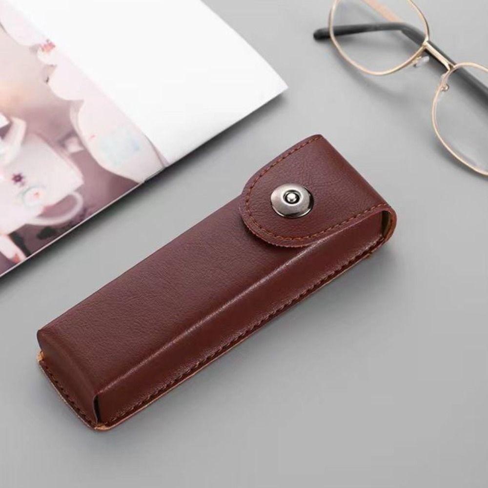 Unisex Soft Leather Glasses Case Carrying Cases Glasses Storage Box Belt Wearable