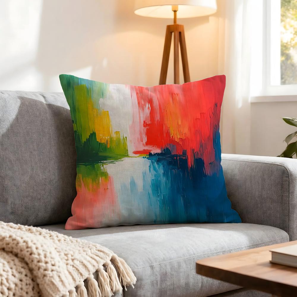 Art Color paint Cushion Cover Pcs Decorative Covers Soft Cushion Case for Sofa Couch Decor x x Pillowcases