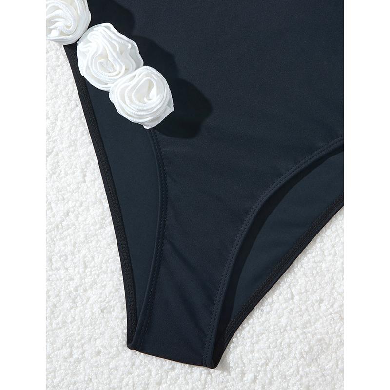 Sexy Flowers One Piece Swimsuit For Women Bodysuit Swimwear Female Push Up Monokini High Cut Bathing Suit Beachwear Bathers