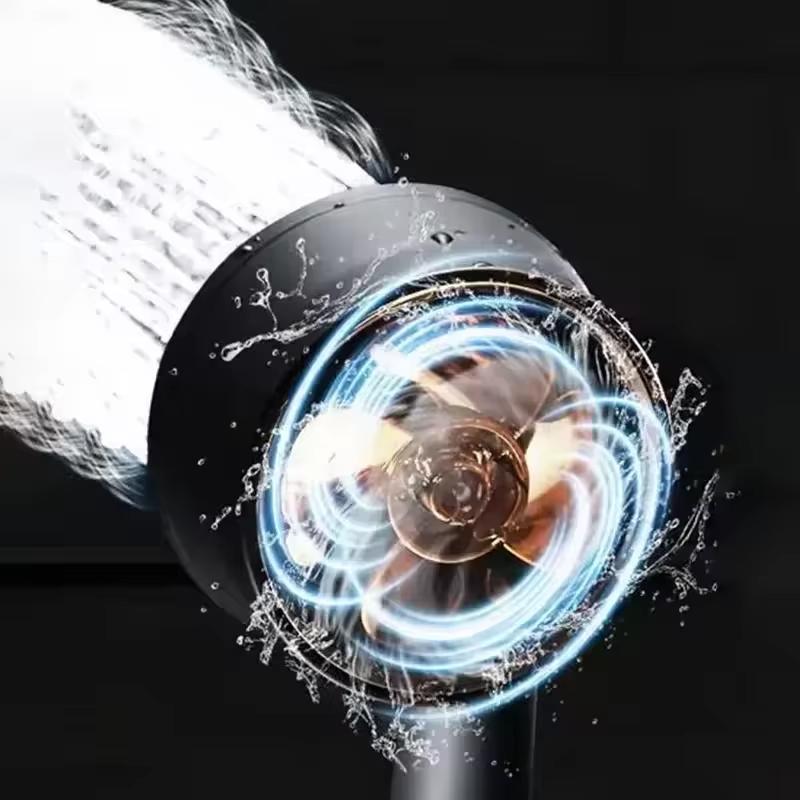 Factory Price Modern Turbo Thermostatic Handheld Rainfall Shower Head Kit with High Pressure Water Saving for Bathroom