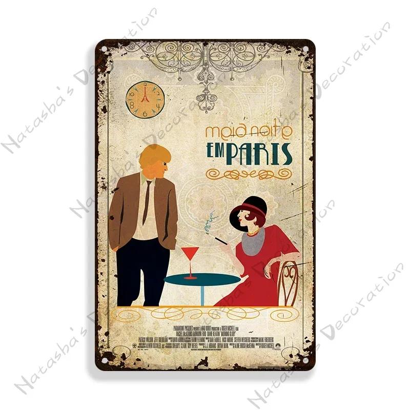 Woody Allen Movie Director Metal Plate Rusty Metal Signs Decorative Plate Metal Plaque Wall Tin Sign Man Cave Club Wall Decor