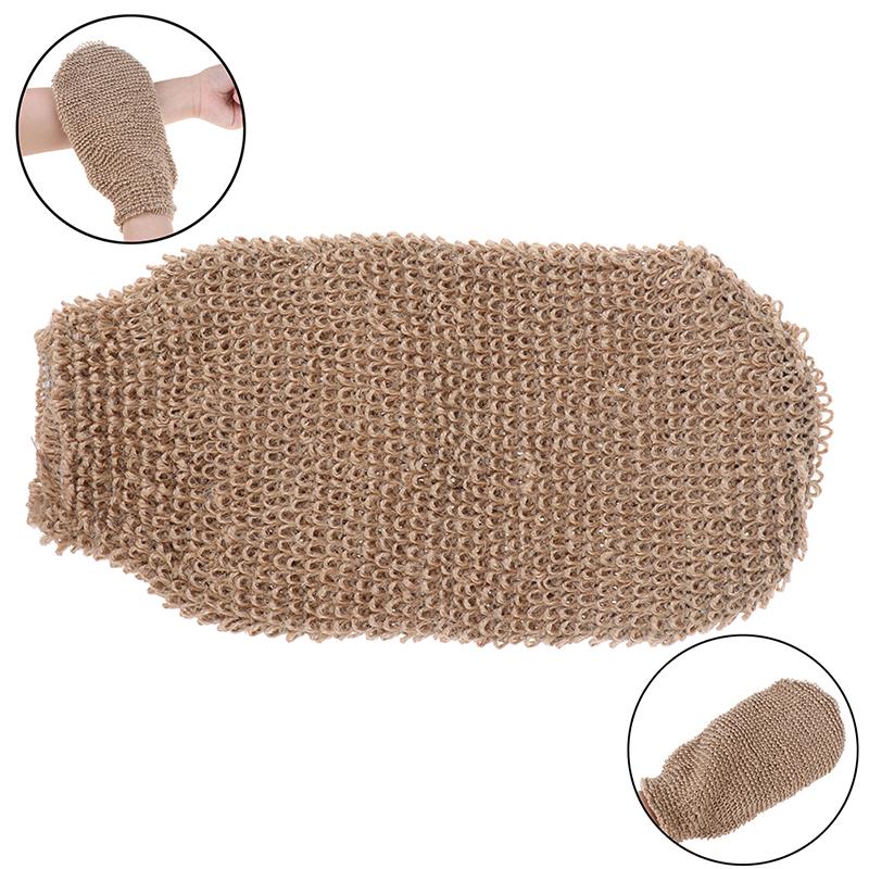 1PC Portable Scrubber Washcloths Bathing Glove Massage Universal Natural Fiber Bath Exfoliating Glove