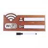 Wifi Password Sign Board Wooden 1pc Erasable Plate With Pen For Reception Counter Retail Shop