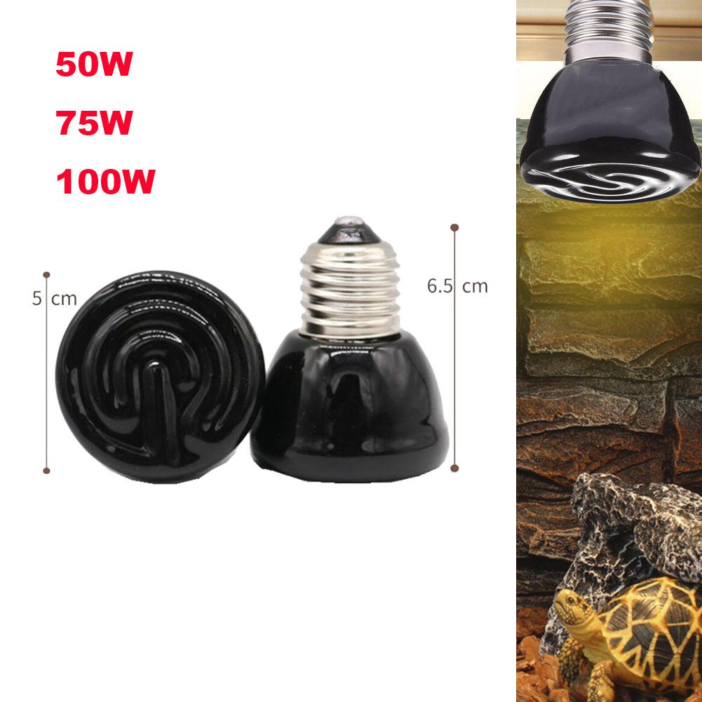 Лампа для обогрева рептилий 50 Вт 75 Вт 100 Вт Комплект светильников для черепах с зажимом E27, держателем для обогрева, греет черепах