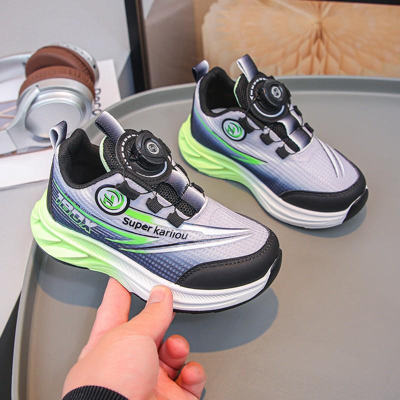 Кроссовки для мальчиков 2025 новая весна дышащие детские кожаные кроссовки для девочек среднего и старшего возраста повседневная обувь