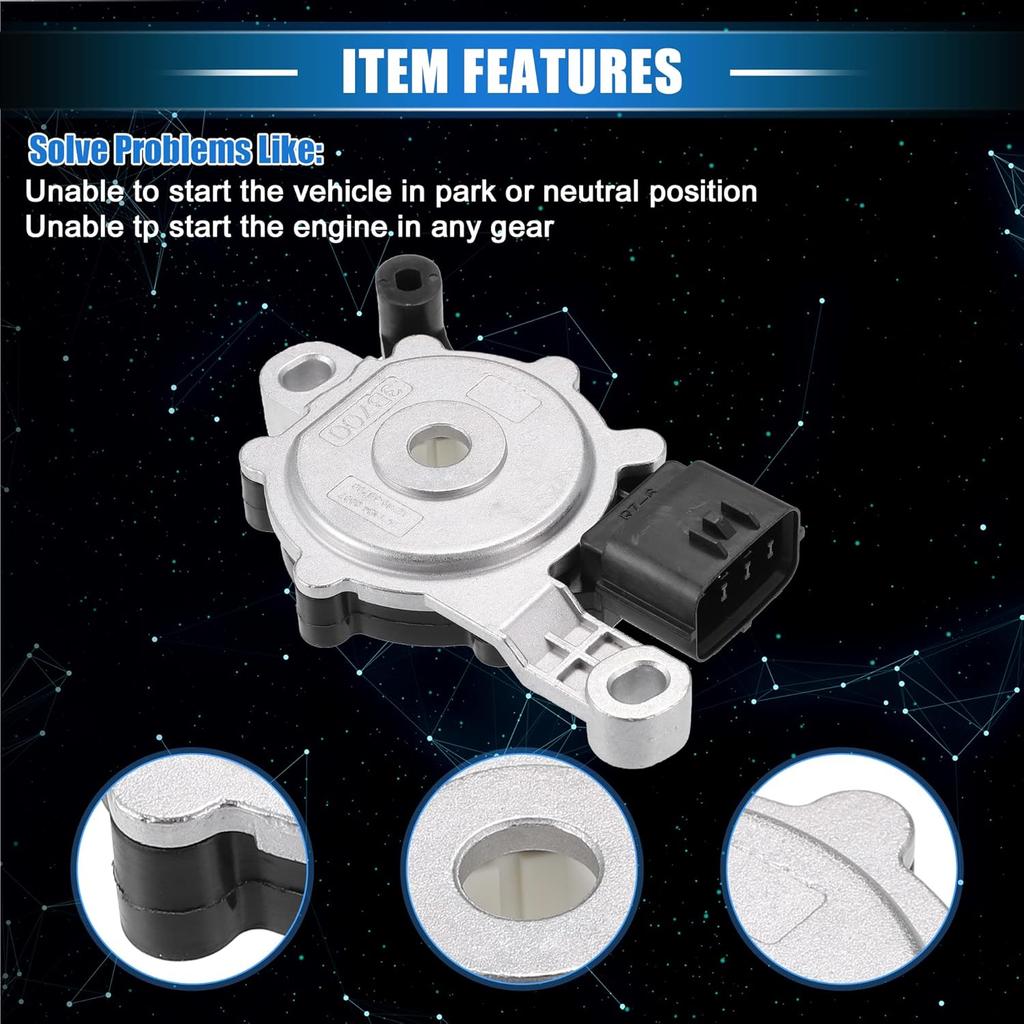 Датчик диапазона трансмиссии Переключатель нейтральной безопасности Многофункциональный переключатель Совместим для Kia Forte 2012-2018, Прочный металл Серебристый тон