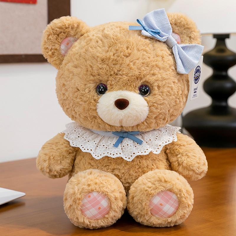 Милый плюшевый зайчик с бантом, наполнитель из PP хлопка, гладкий короткий велюр для детей, подарок