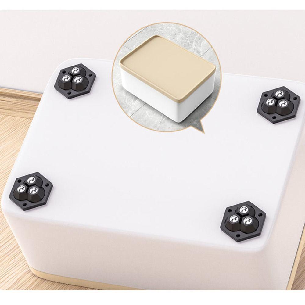 Самоклеящиеся мебельные ролики, колеса, бесшумный шарик, самоклеящаяся основа шкива, мини-ролик с тремя шариками