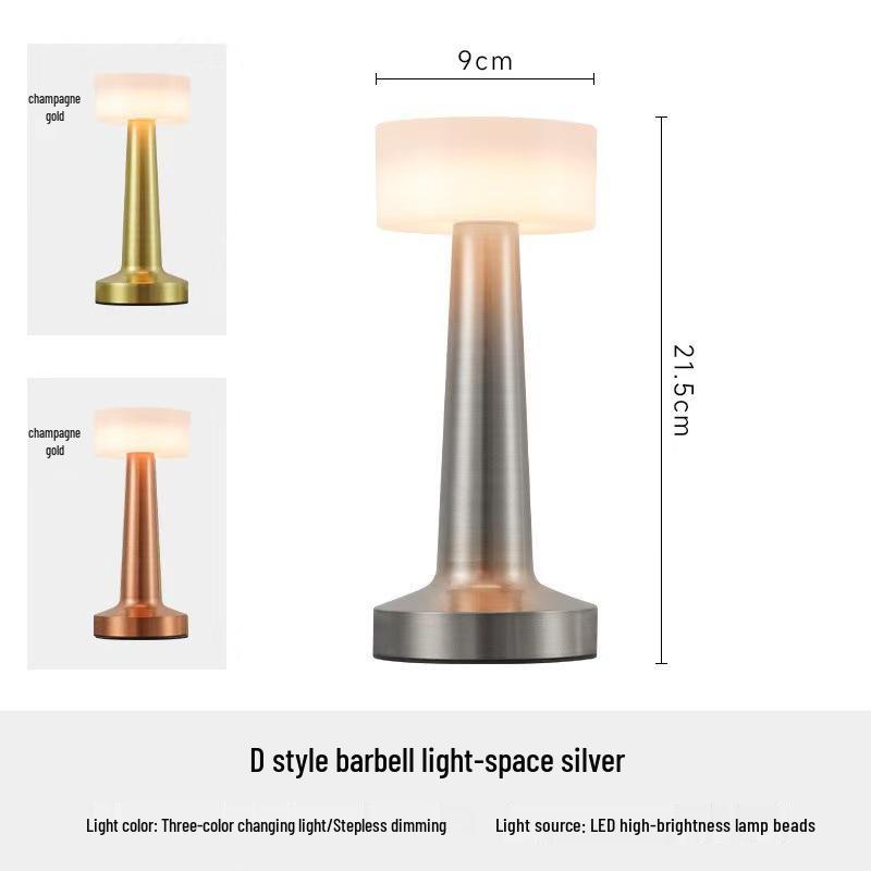 Retro LED Touch Table Lamp - USB Rechargeable for Bedside, Dining, Bar, and Desktop Atmosphere