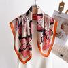 Luxury Silk Feeling Square Scarf Women  Print Satin Neckerchief Spring Hair Band Foulard Bandana Echarpe Tie Shawl Wraps