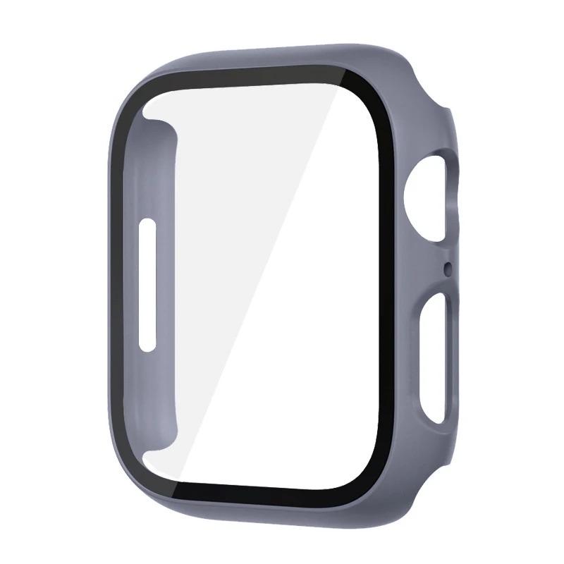 Стекло+Чехол для Apple Watch корпус 44мм 40мм 45мм 41мм 42мм 38мм ремешок Защитное стекло iwatch series 9 8 7 SE 3 корпус Аксессуары