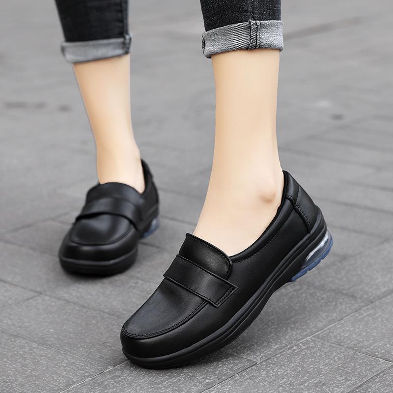 2024 New White Flat-bottomed Comfortable Soft-soled Air Cushion Non-slip Hospital Work Shoes, One-pedal Shallow-mouth Foot Cover Women's Shoes