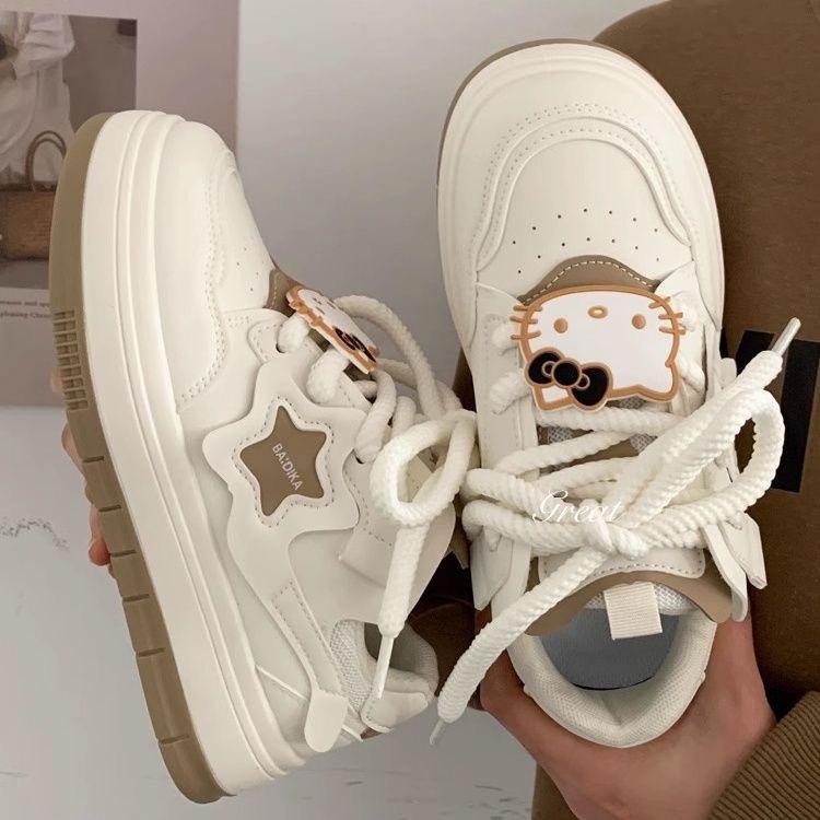 Ниша оригинальные звезды уродливые милые большие головы доска обувь дети студенты платформа универсальный взрыв повседневные маленькие белые туфли ins прилив