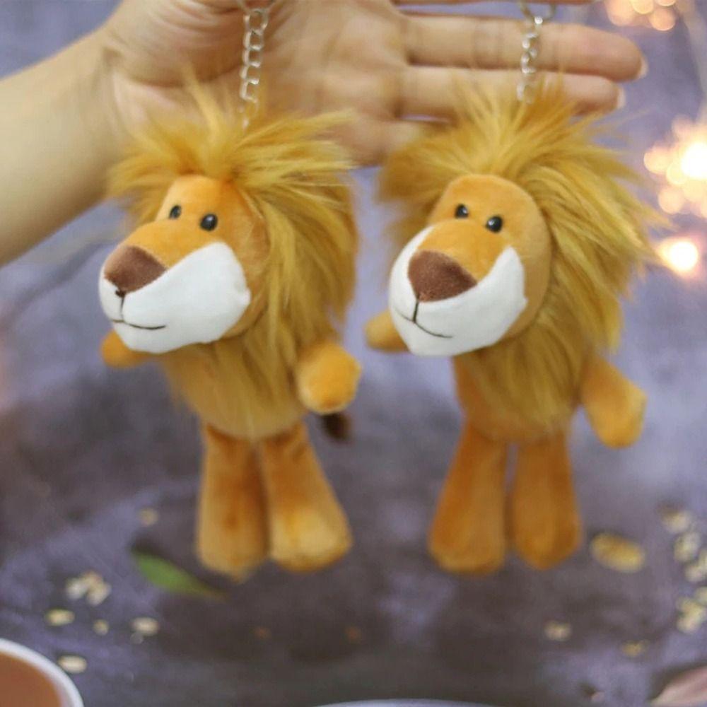 Key Chain Backpack Pendant Car Keyring Jewelry Plush Doll Plush Keychain Little Lion Doll Keychain