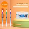 Acrylic Marker Pens for Primary School Students - Draw with Vibrant Colors, Waterproof and Quick-drying.