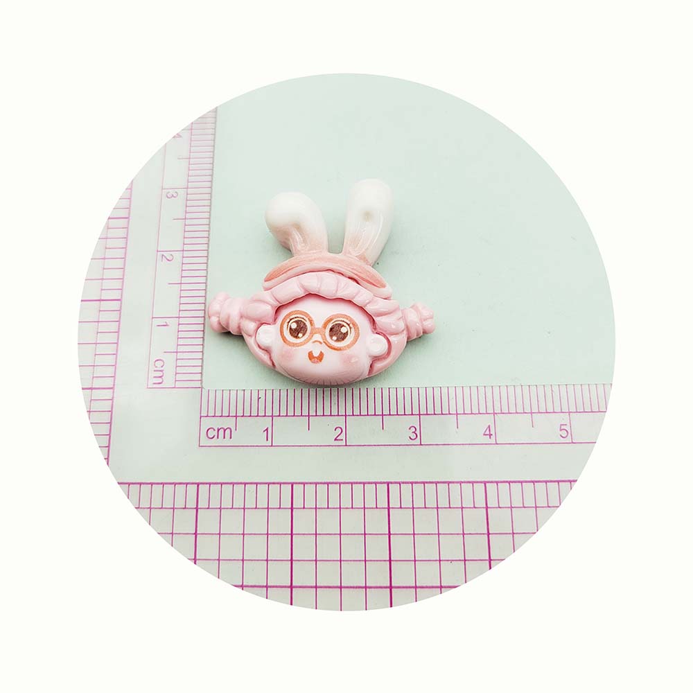 100 шт. Смоляные кабошоны-украшения Kawaii с плоской задней стороной, головки мультяшных девочек для скрапбукинга, аксессуаров для волос и поделок
