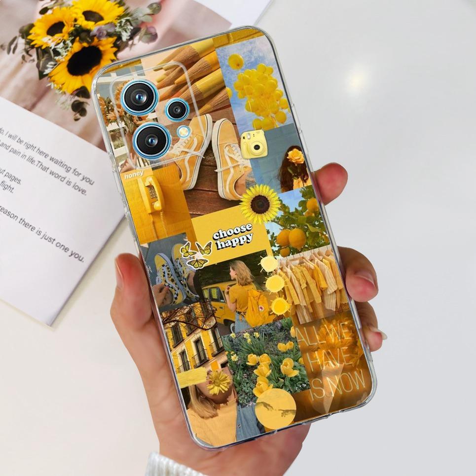 RMX3521 Чехол для телефона Realme 9 4G Задняя крышка С узором Сердце Любовь для пары Защита камеры Бампер Для Realme9 Мягкий силиконовый чехол