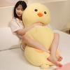 Ice Silk Cartoon Animal Plush Pillow Stuffed Yellow Duck Pink Pig Blue Elephant Long Bolster Plushie Sleeping Companion Gift