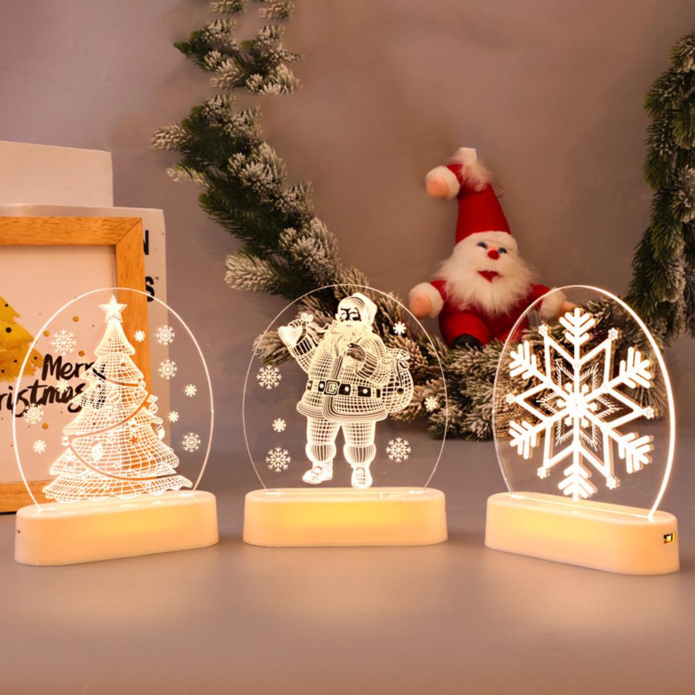 Christmas Night Light Holiday Arrangement Christmas Decoration 3D Lamp Room Table Lamp Led Decoration Light