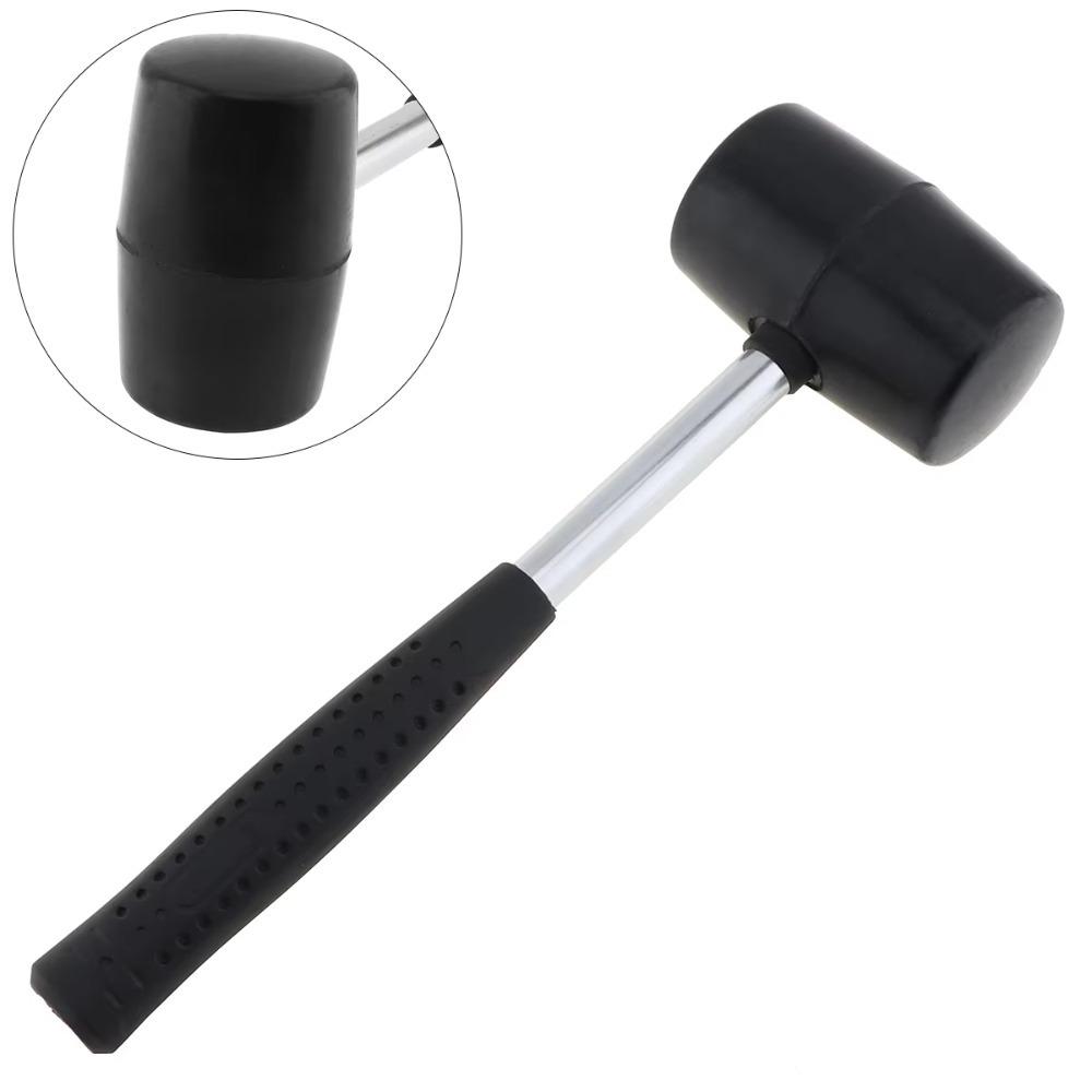 Double Head Rubber Hammer Soft Blow Beating Hammer Durable Floor Tile Hammer  Home Improvement