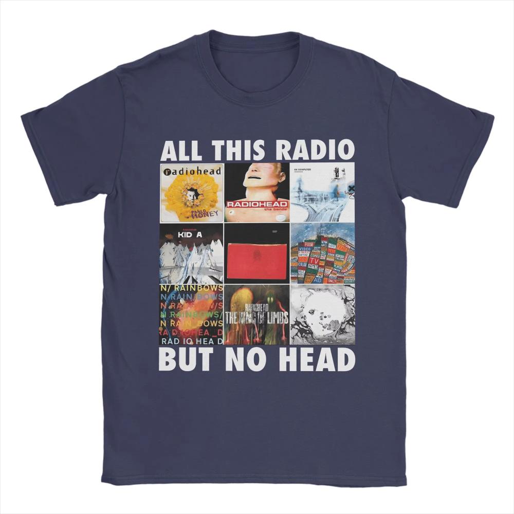 Вся Эта Радио Но Без Головы Radiohead Рок-Группа Футболка Летние Хлопковые Футболки для Мужчин Женщин С Коротким Рукавом Забавная Верхняя Одежда Футболки