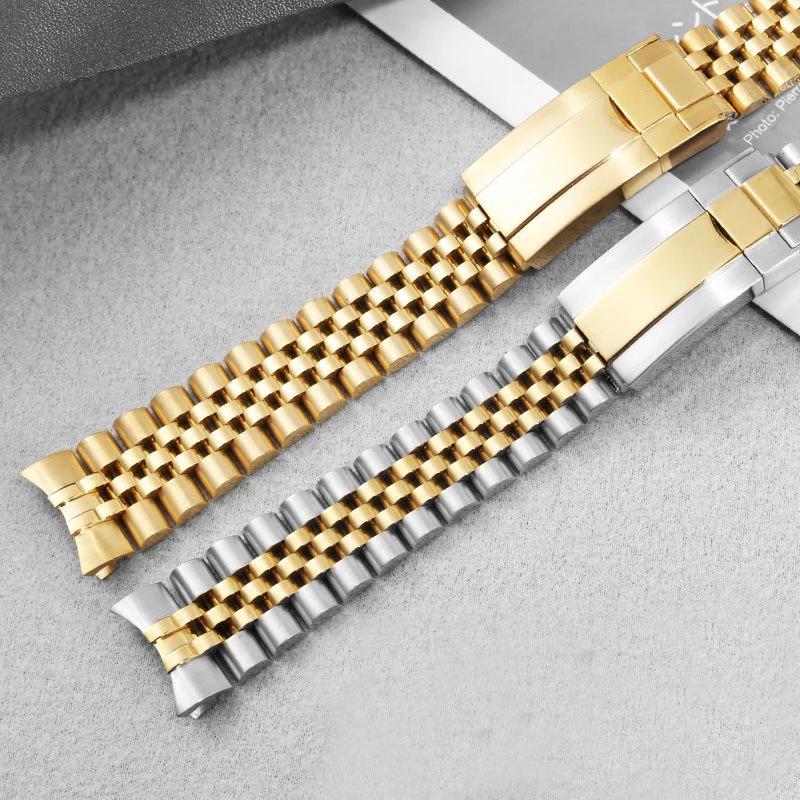 Watch Bracelet Band For Rolex Daytona Water Ghost Submariner Watch Chain 20mm Solid Stainless Steel Watch Accessories Straps