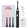 Portable Sonic Electric Toothbrush Adult Smart Tooth Brush Teeth Whitening  USB Rechargeable Toothbrush with 3 Replacement Heads