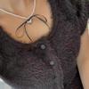 Heart Bow Choker Pearl Clavicle Chain Trend Pendant Necklace  Women