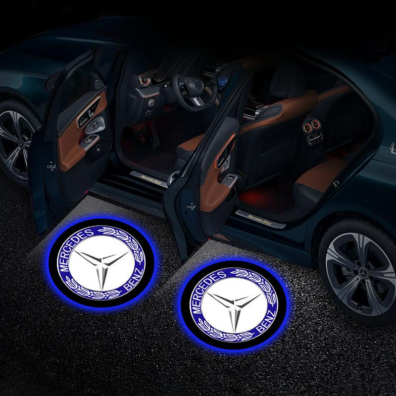2 шт./компл. HD Светодиодная приветственная подсветка Лампы-проекторы для дверей автомобиля Автоаксессуары Для Mercedes Benz C63 W117 Cla45 W205 W212 E63 W207 W176 A45 X156 Gla45 AMG